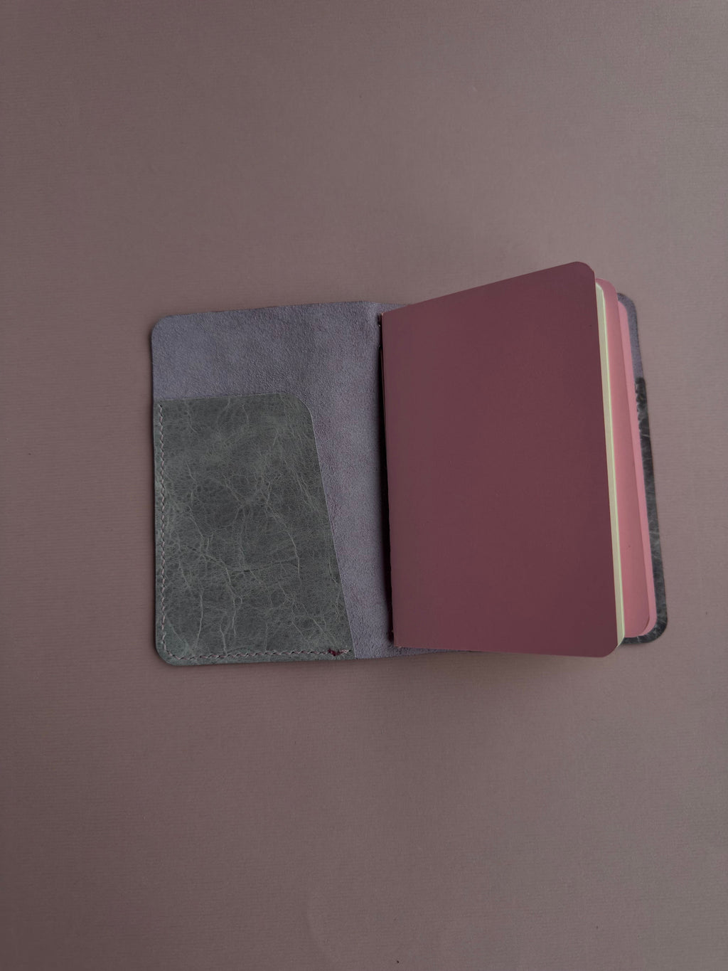 Intoxicating Lila Swan | A6 Bifold Cow Leather Journal