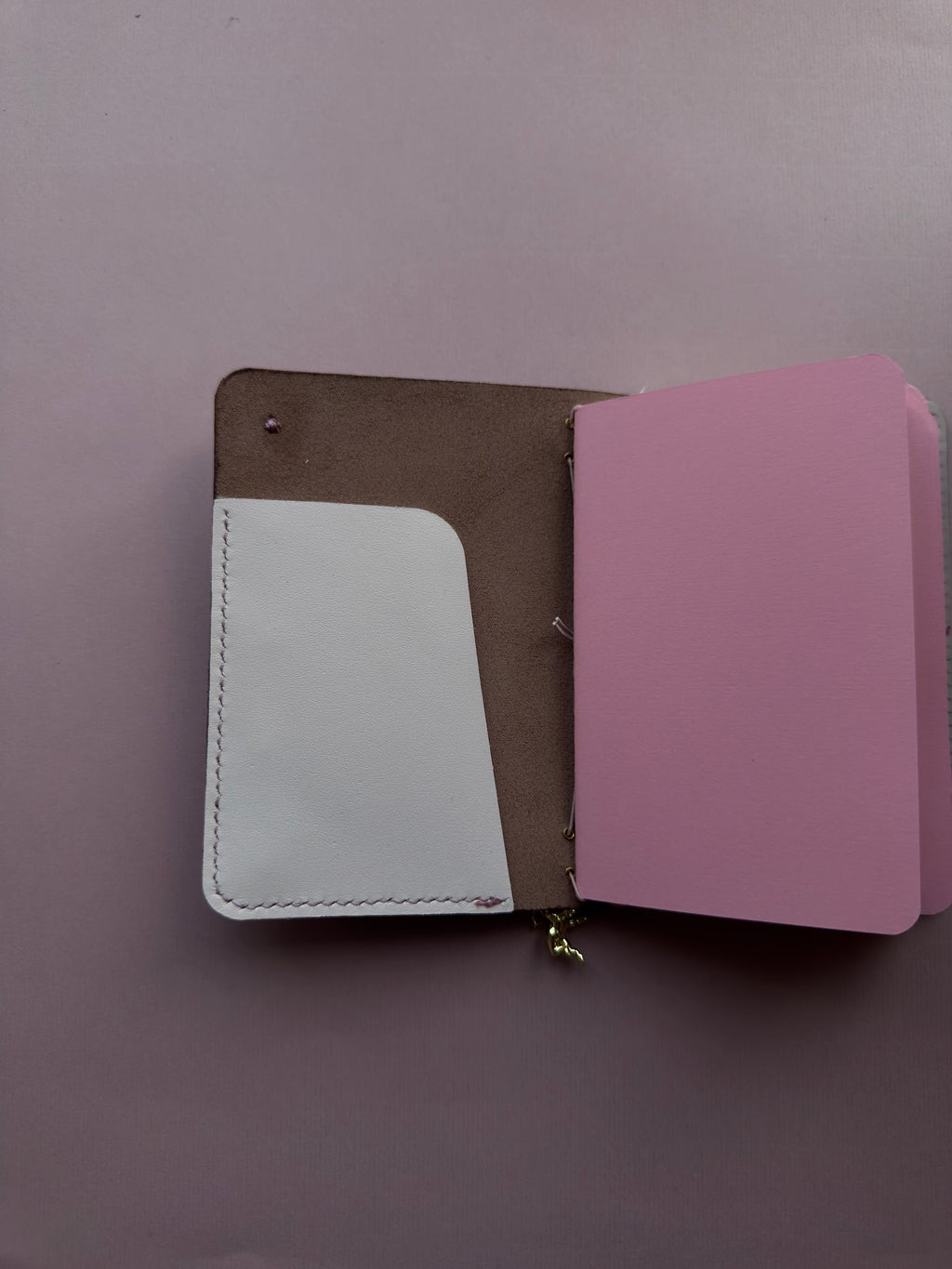 Heart buttons | A6 Vegan Bifold Leather Journal