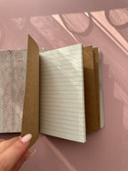 Light Blue Lace | A6 Bifold Cow Leather Journal