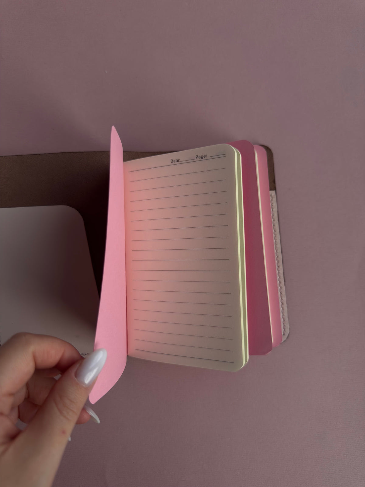 Blue Dotted | A6 Vegan Bifold Leather Journal