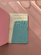 Blue Snake Print | A6 Bifold Vegan Leather Journal