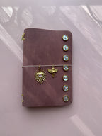 Dusty Pink Buttons | A6 Bifold Vegan Leather Journal