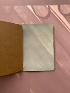 Light Blue Lace | A6 Bifold Cow Leather Journal