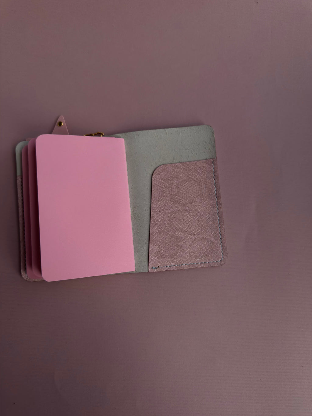 Blue Gold Star Charm | A6 Cow Bifold Leather Journal