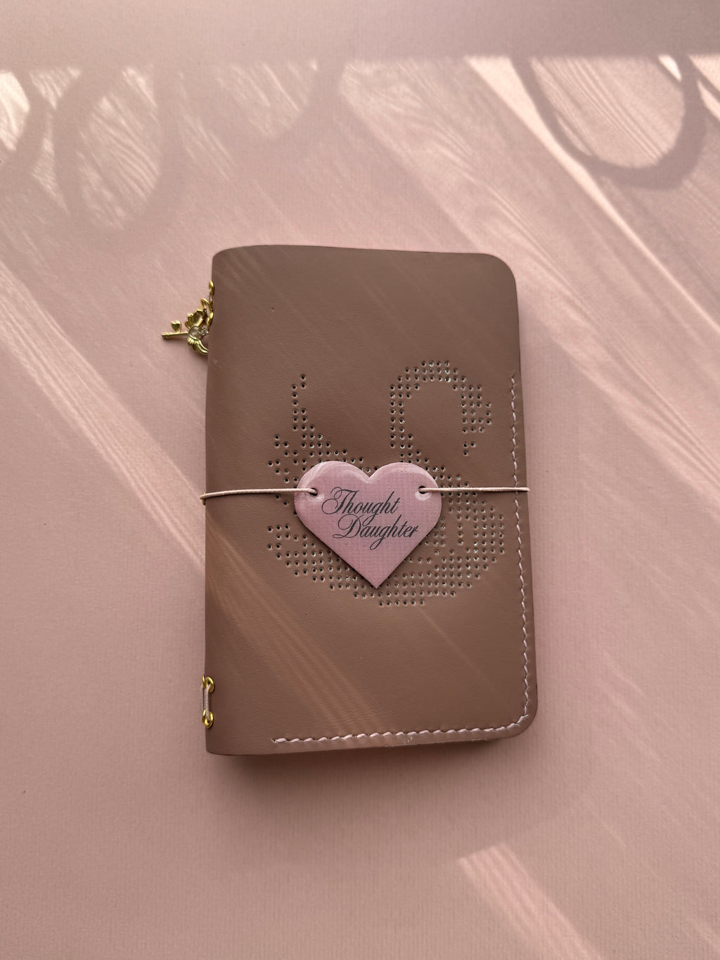 Dusty Pink Swan | A6 Bifold Cow Leather Journal