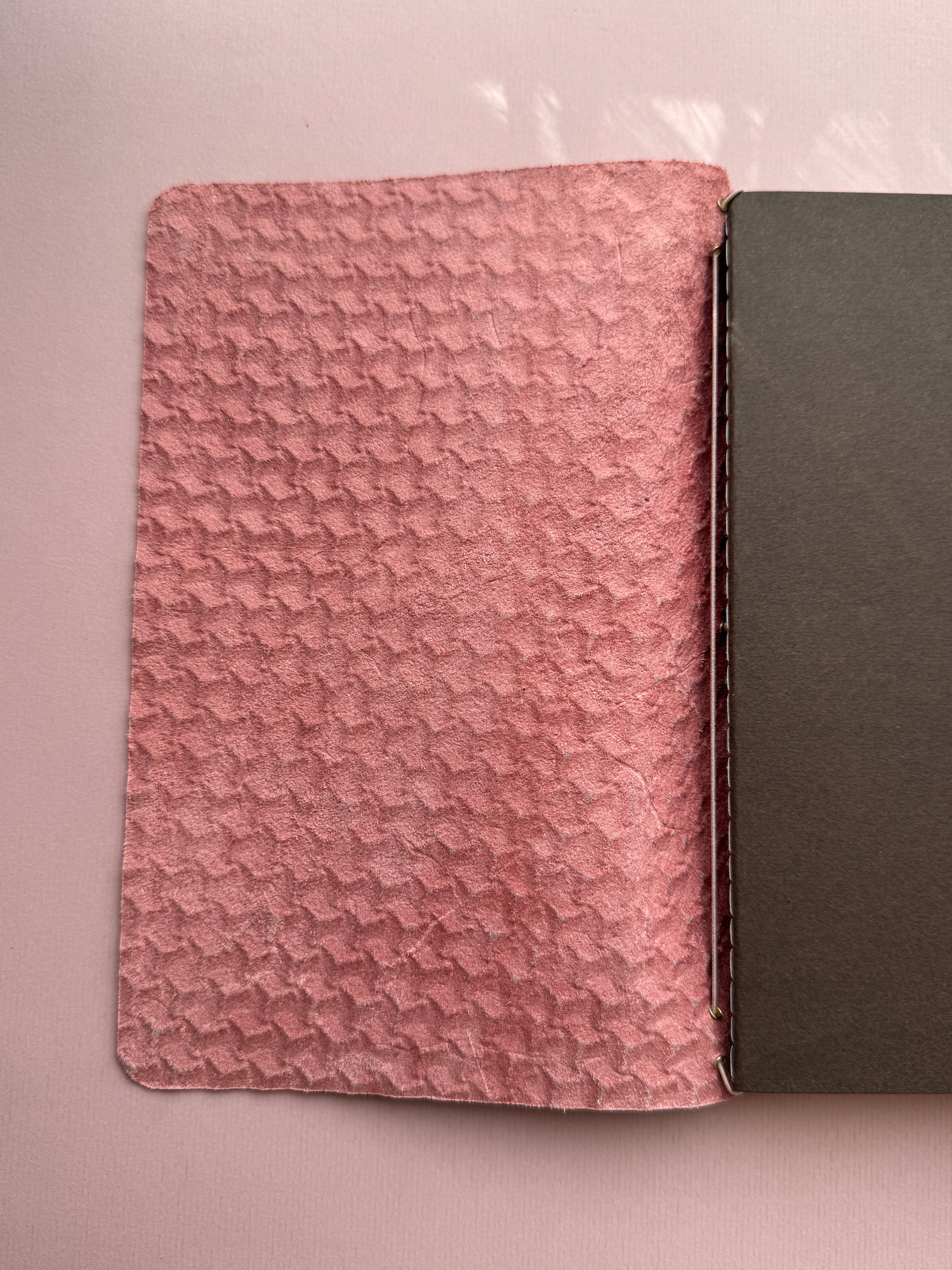 Bright Pink | A5 Trifold Cow Leather Journal