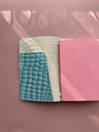 Blue Snake Print | A6 Bifold Vegan Leather Journal