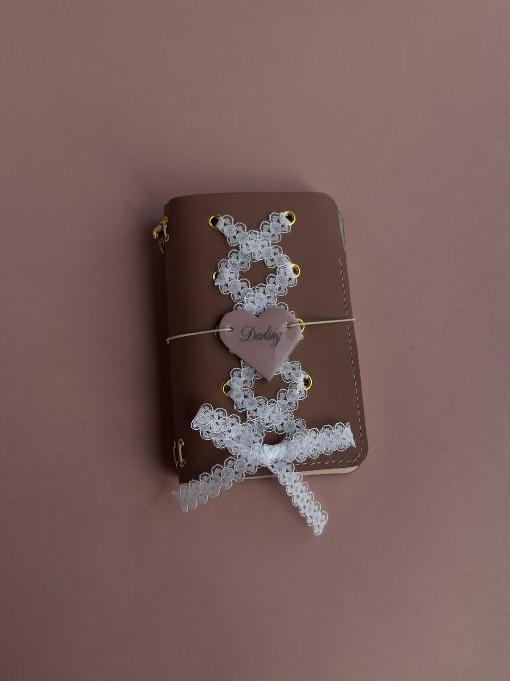 Lace String | A6 Cow Bifold Leather Journal