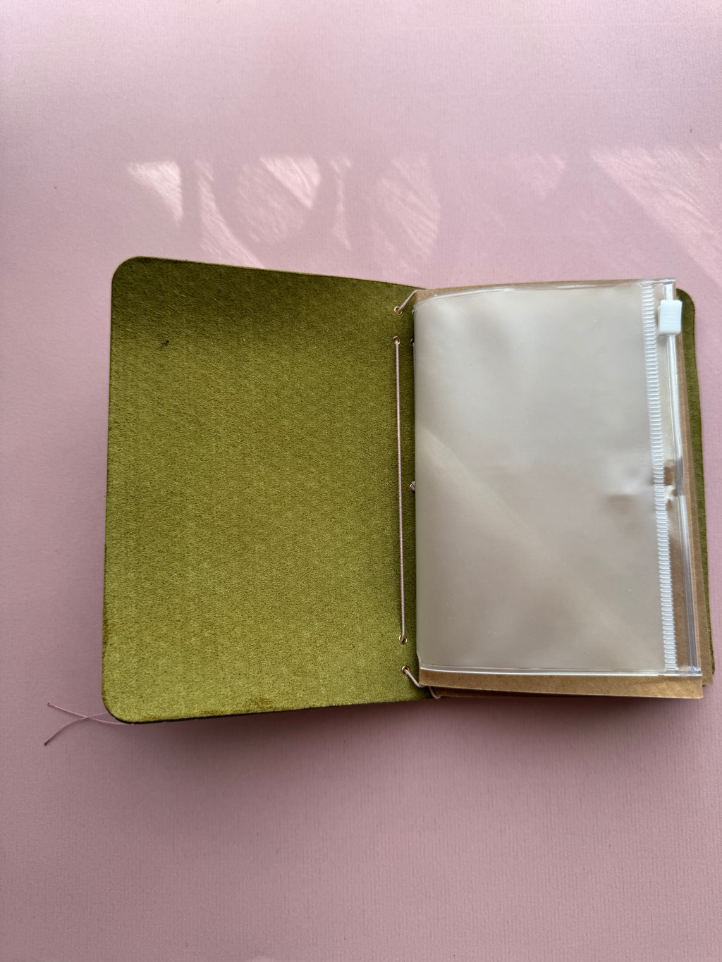 Green | A6 Bifold Cow Leather Journal