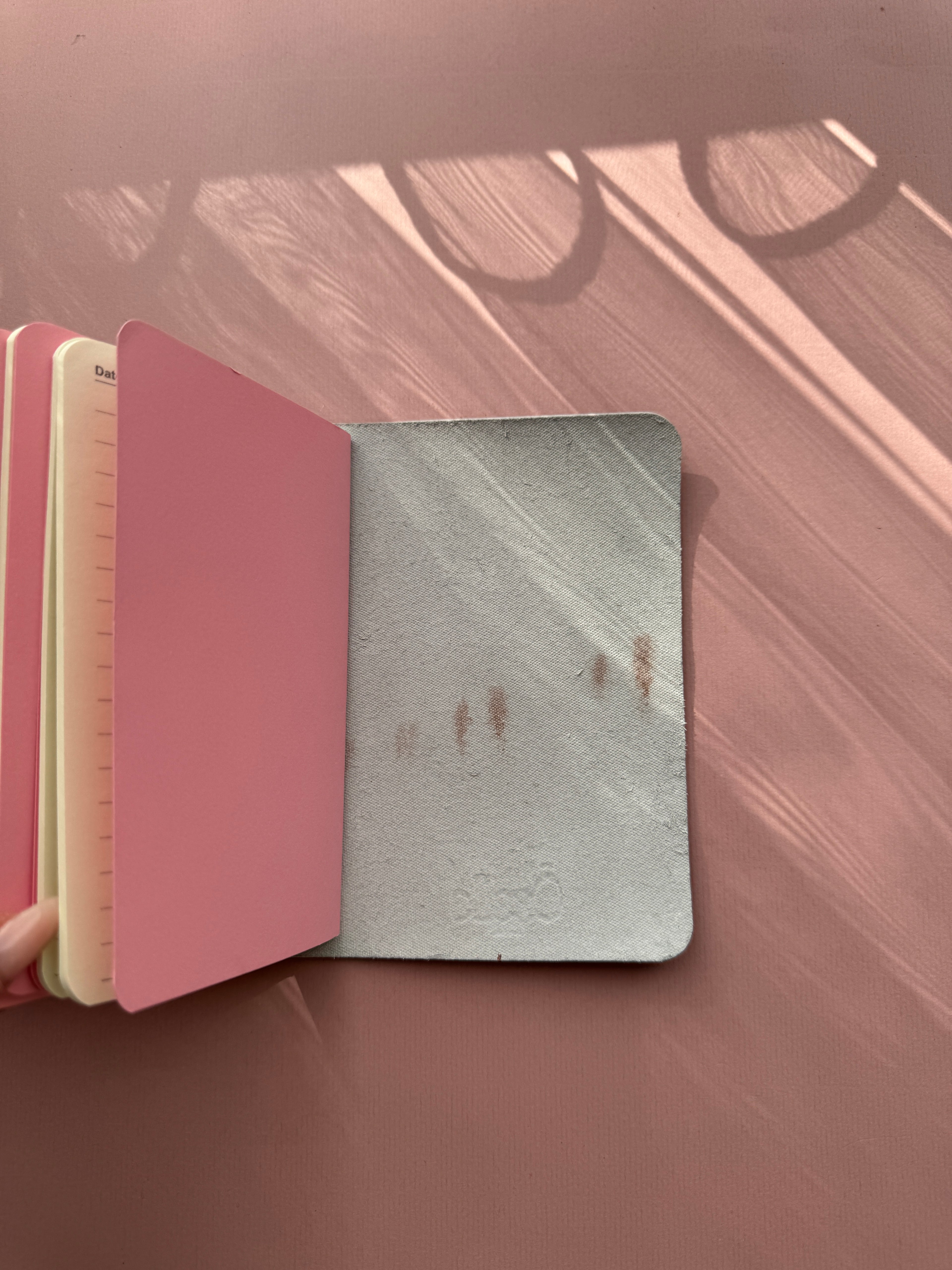 Dusty Pink Coated | A6 Bifold Cow Leather Journal