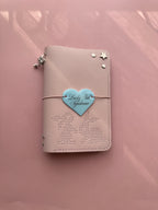 Light Pink Bunnies | A6 Bifold Cow Leather Journal