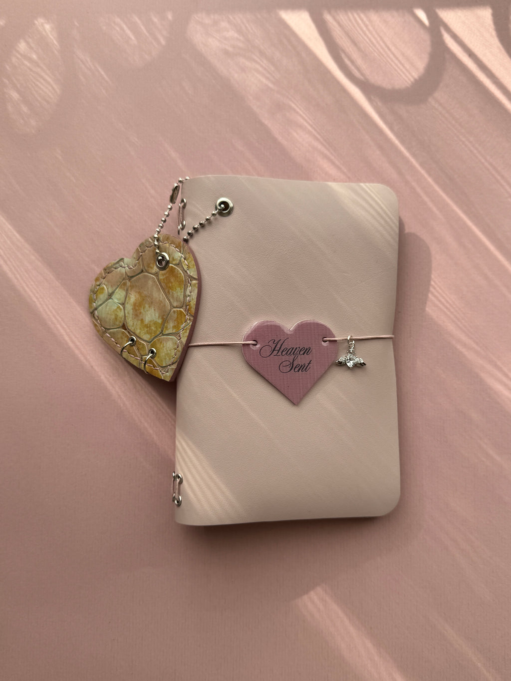 Light Pink | A6 Bifold Cow Leather Journal