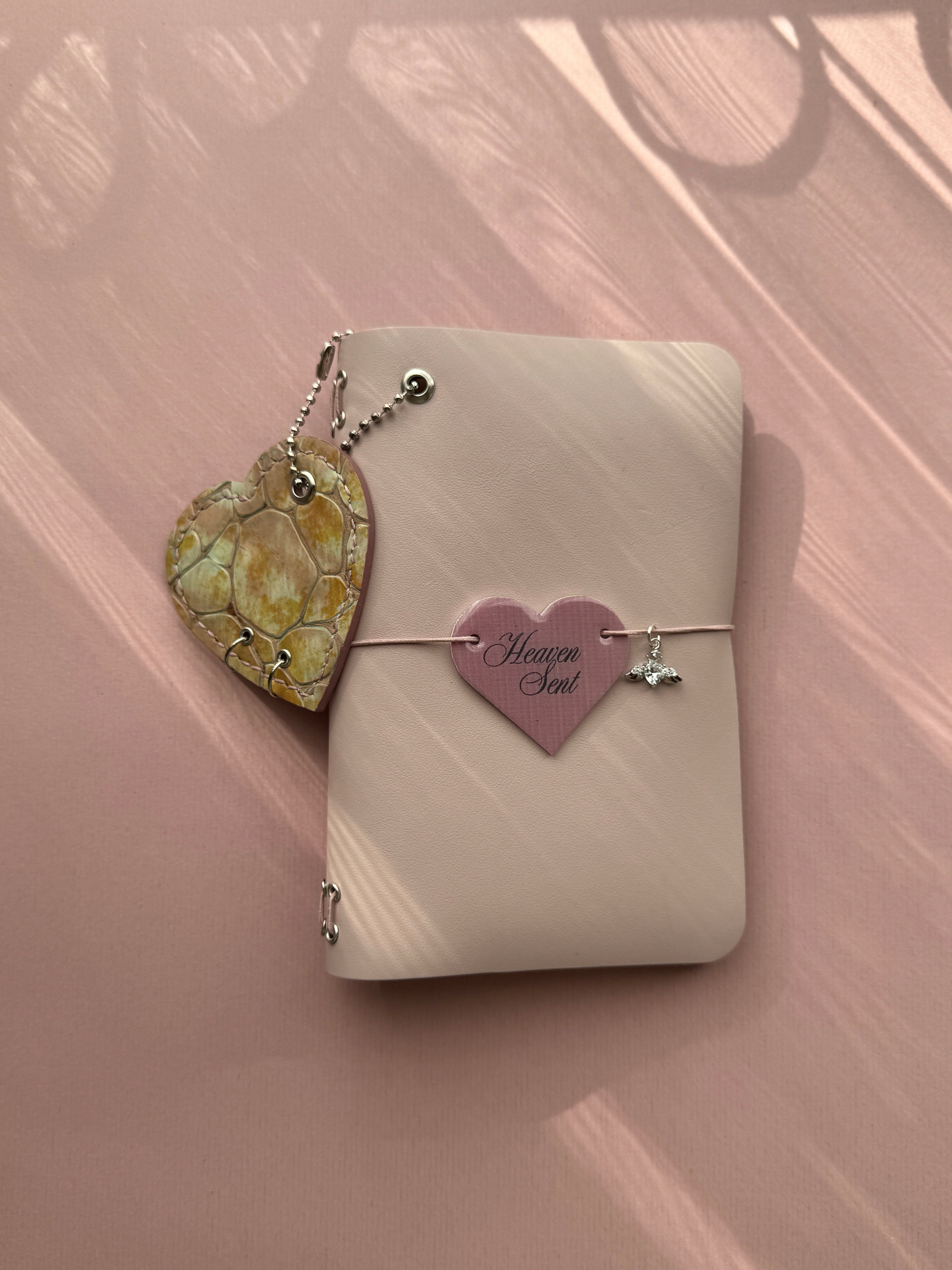 Light Pink | A6 Bifold Cow Leather Journal
