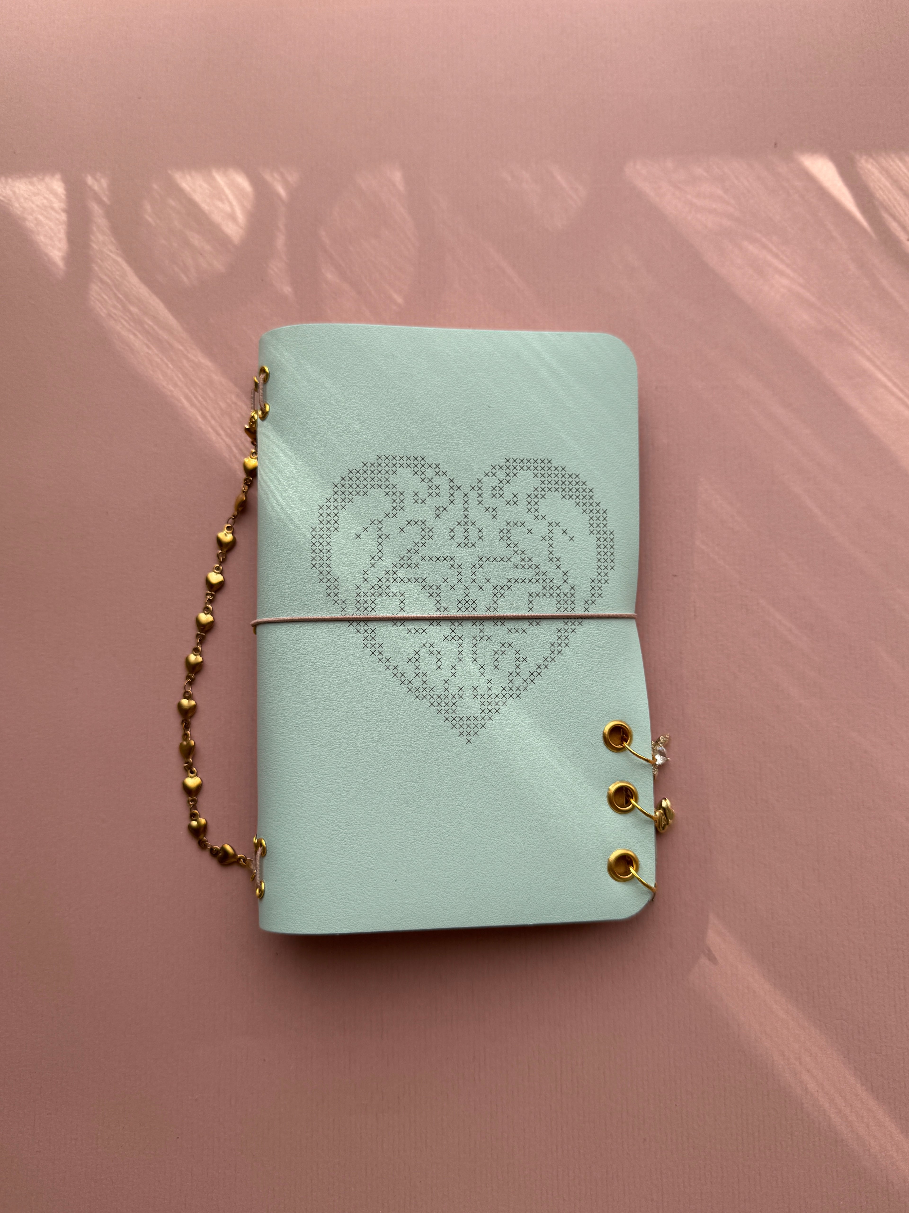 Blue Heart | A6 Bifold Cow Leather Journal