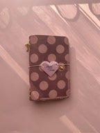 Dotted Dusty Pink | A6 Bifold Vegan Leather Journal