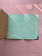 Turquoise | A6 Trifold Calf Leather Journal