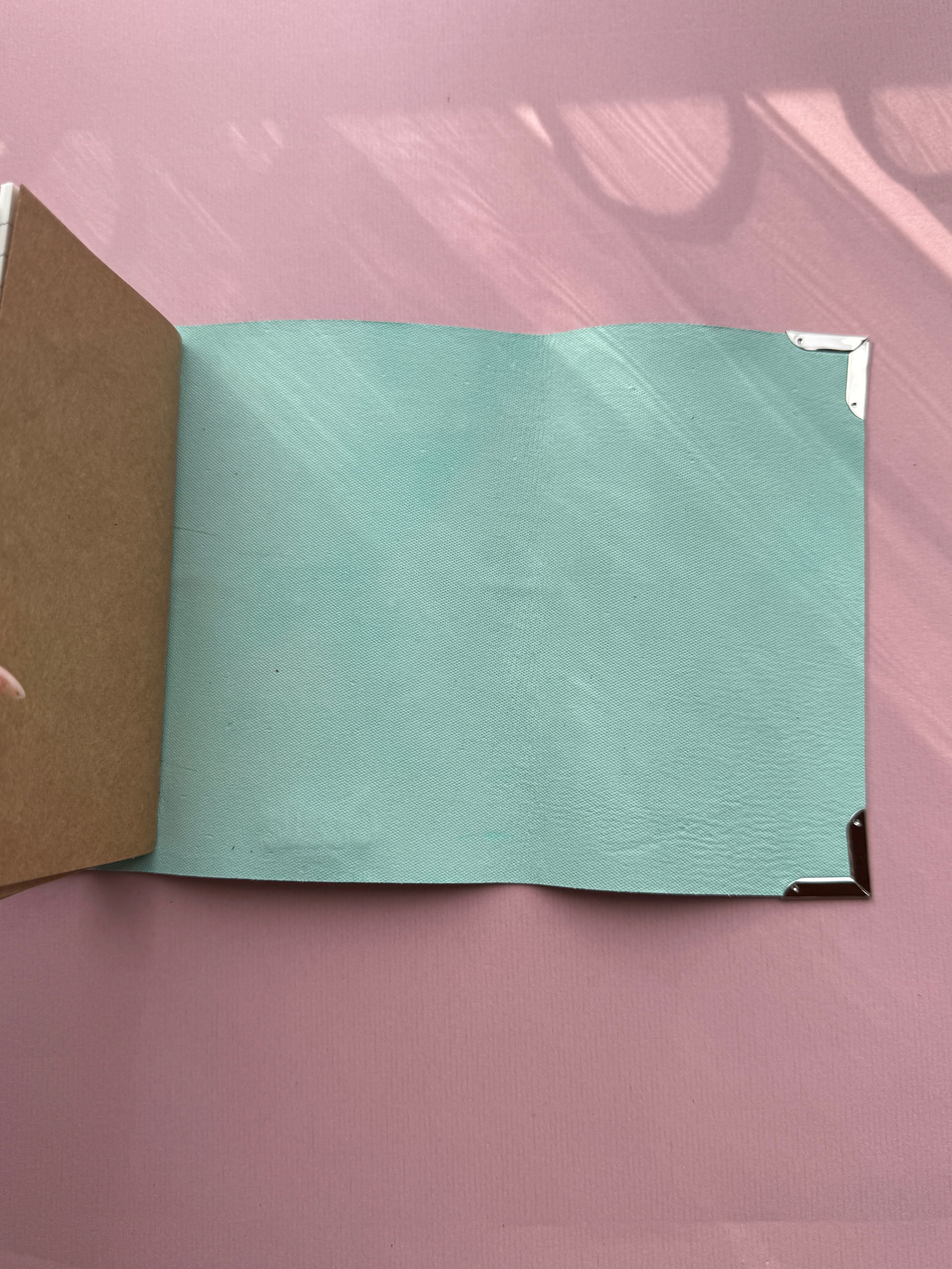 Turquoise | A6 Trifold Calf Leather Journal