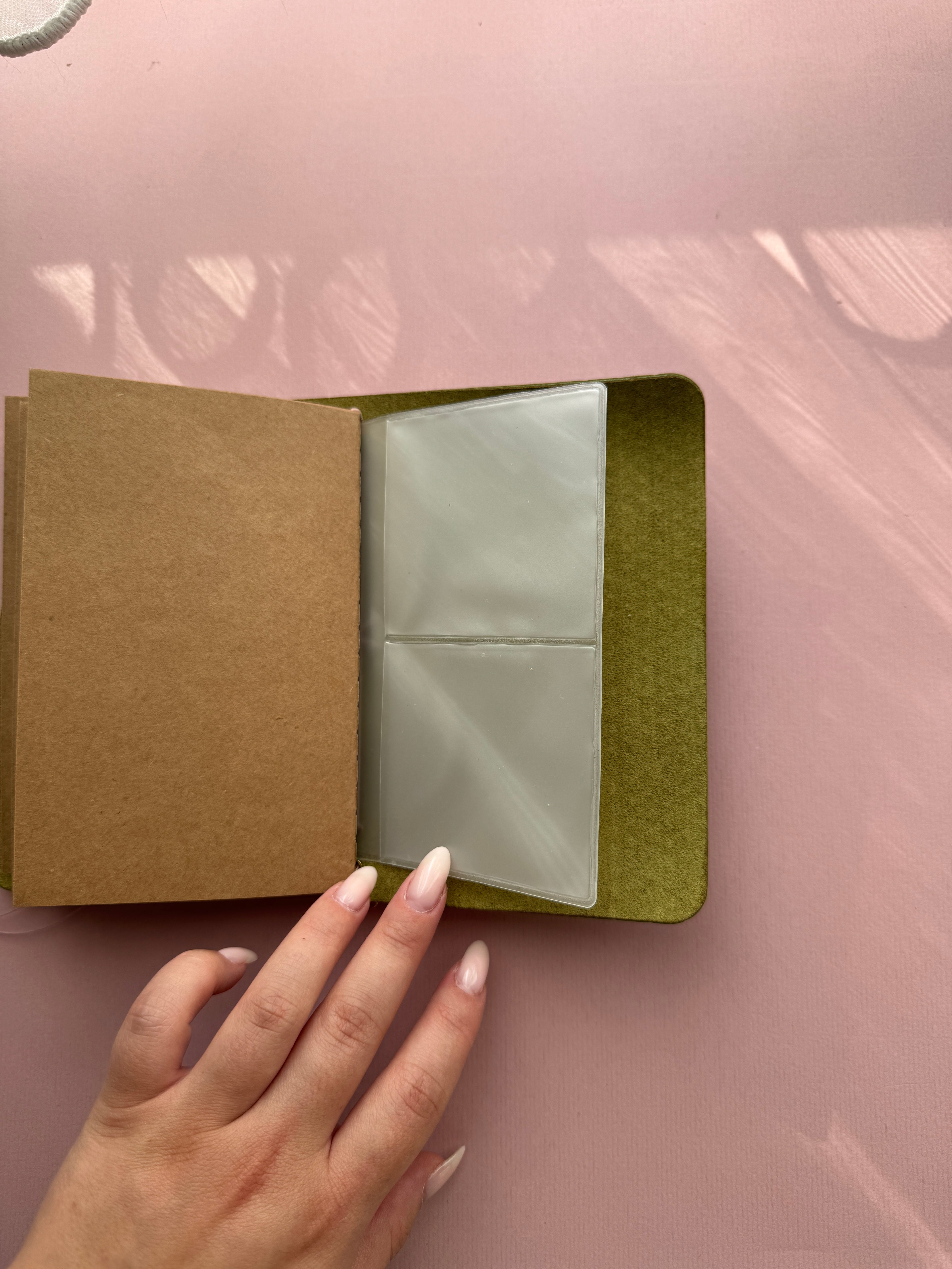 Green | A6 Bifold Cow Leather Journal