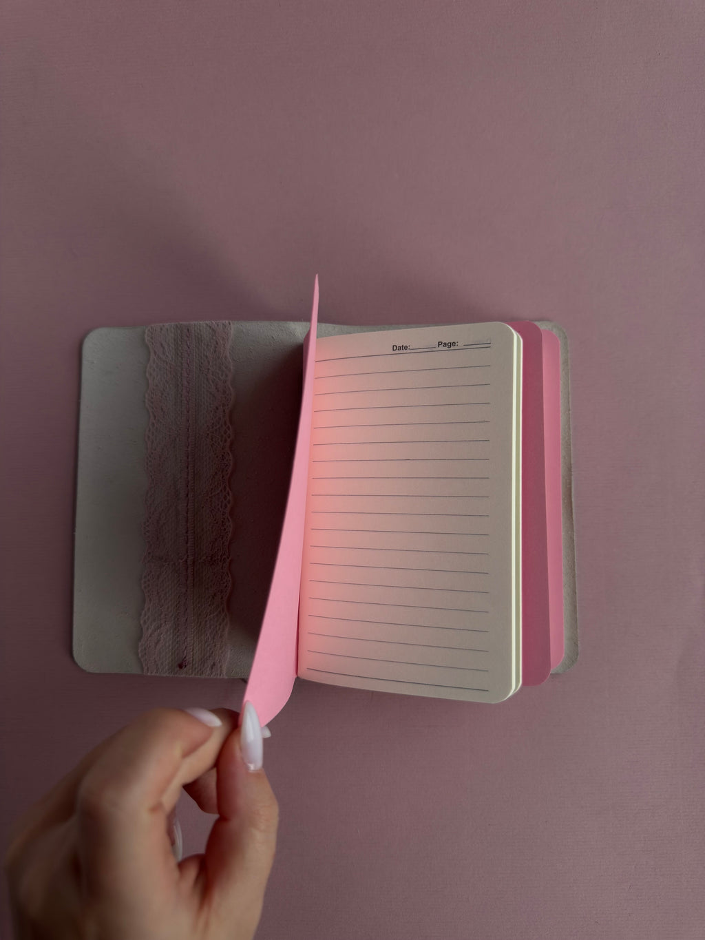 Blue Lacey | A6 Cow Bifold Leather Journal