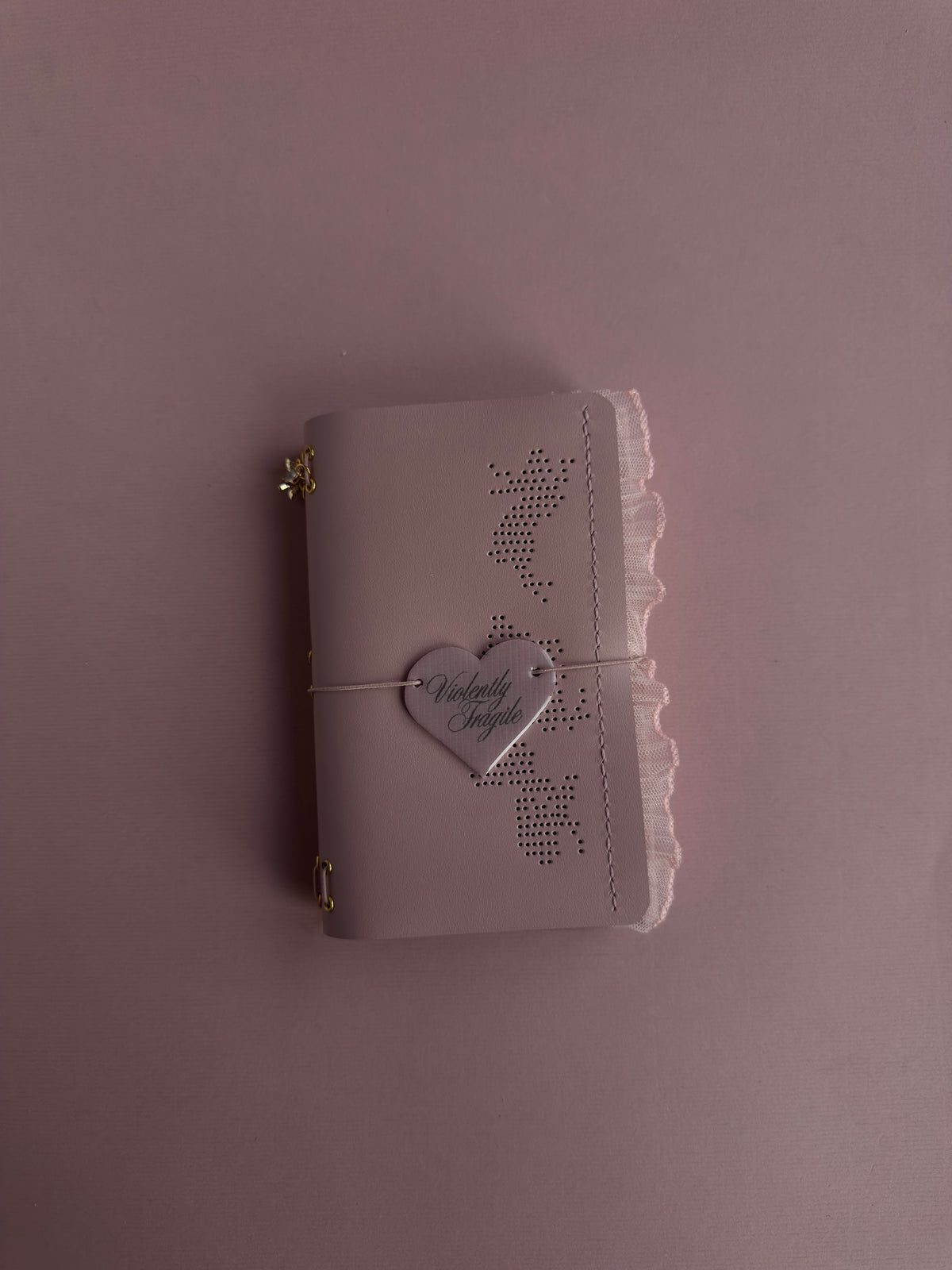 Pink Bunnies | A6 Cow Trifold Leather Journal
