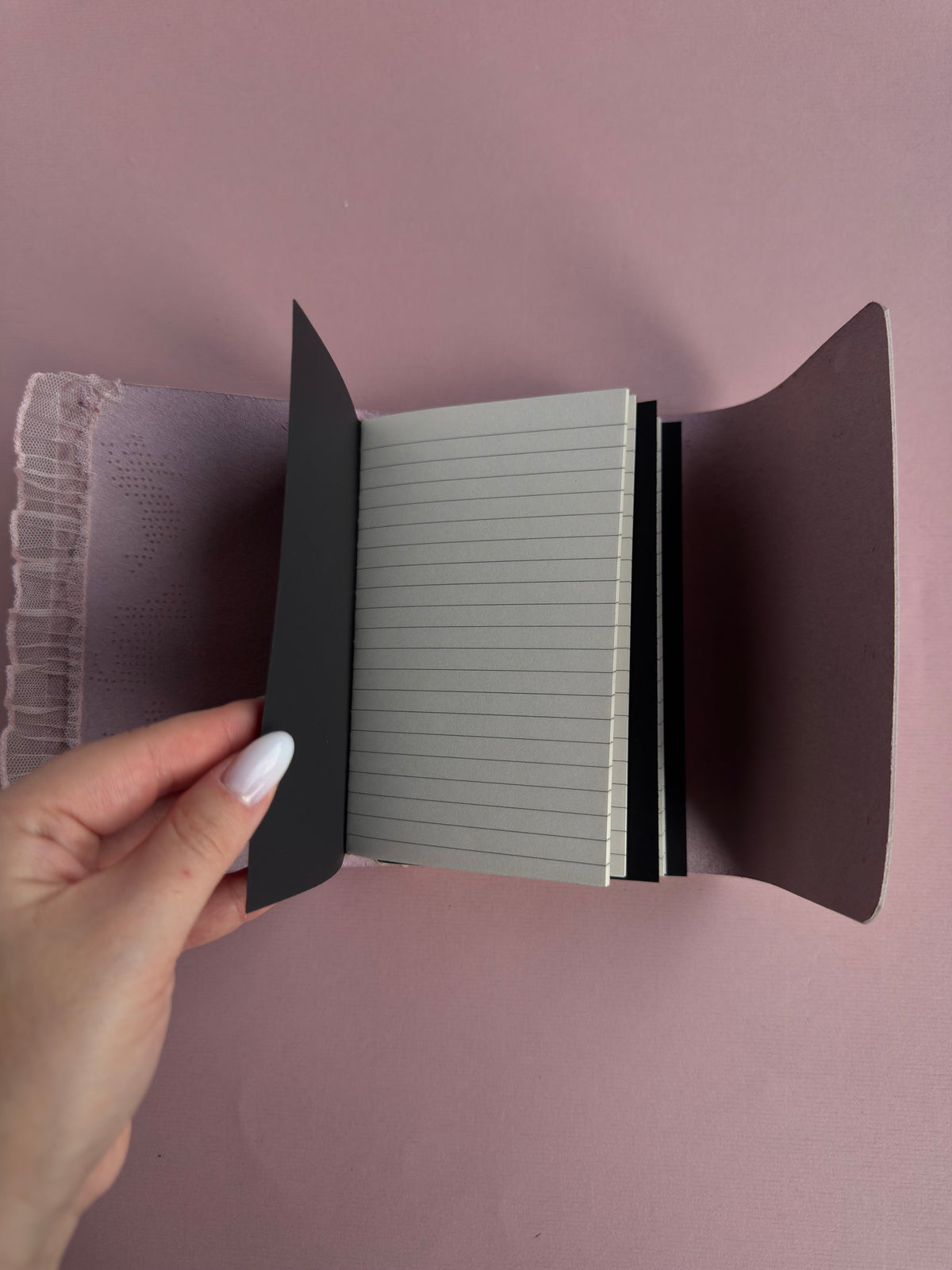 Pink Bunnies | A6 Cow Trifold Leather Journal
