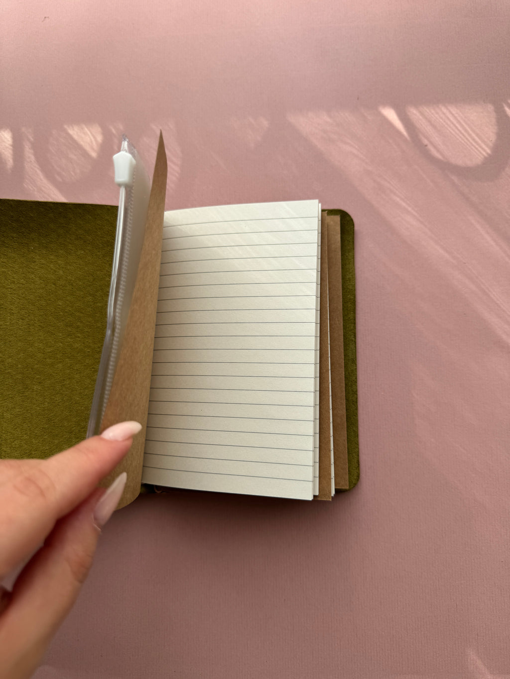 Green | A6 Bifold Cow Leather Journal