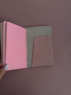 Blue Silver Star Charm | A6 Cow Bifold Leather Journal