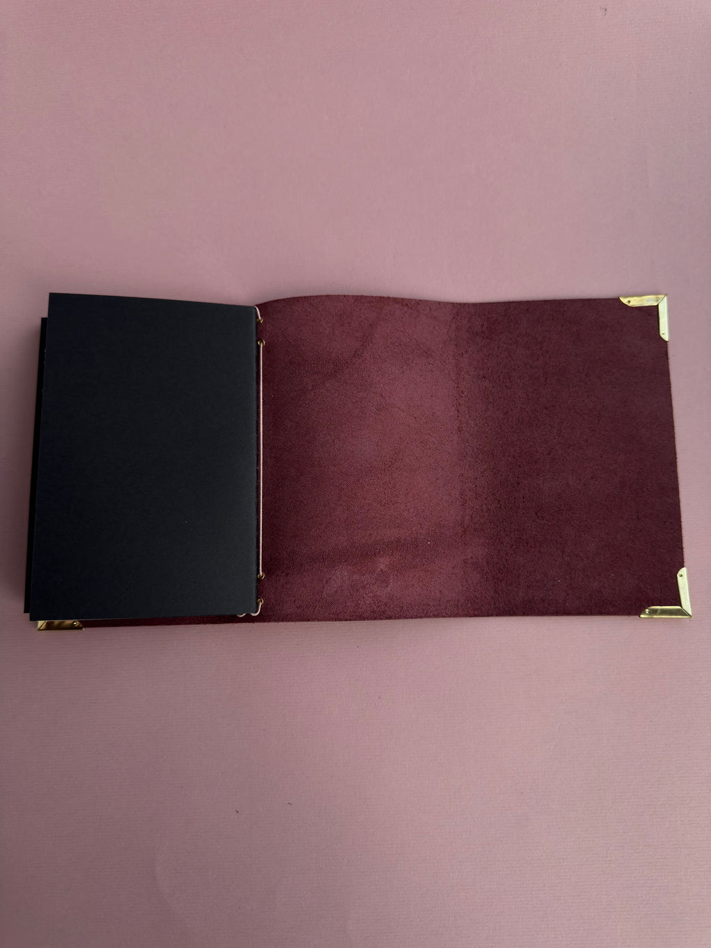 Charmed Magenta | A6 Cow Trifold Leather Journal