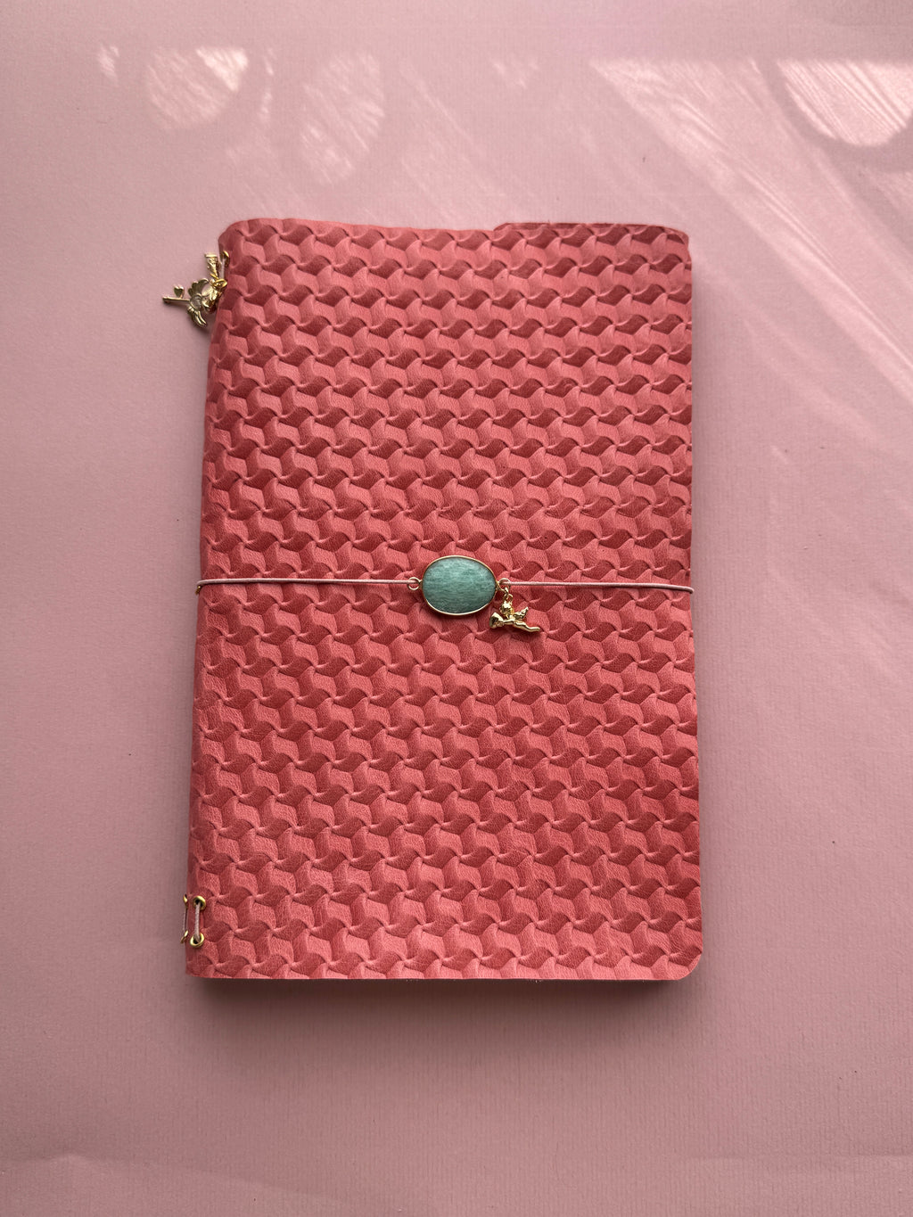 Bright Pink | A5 Trifold Cow Leather Journal