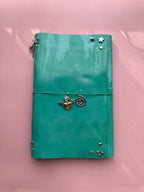 Turquoise | A5 Trifold Calf Leather Journal