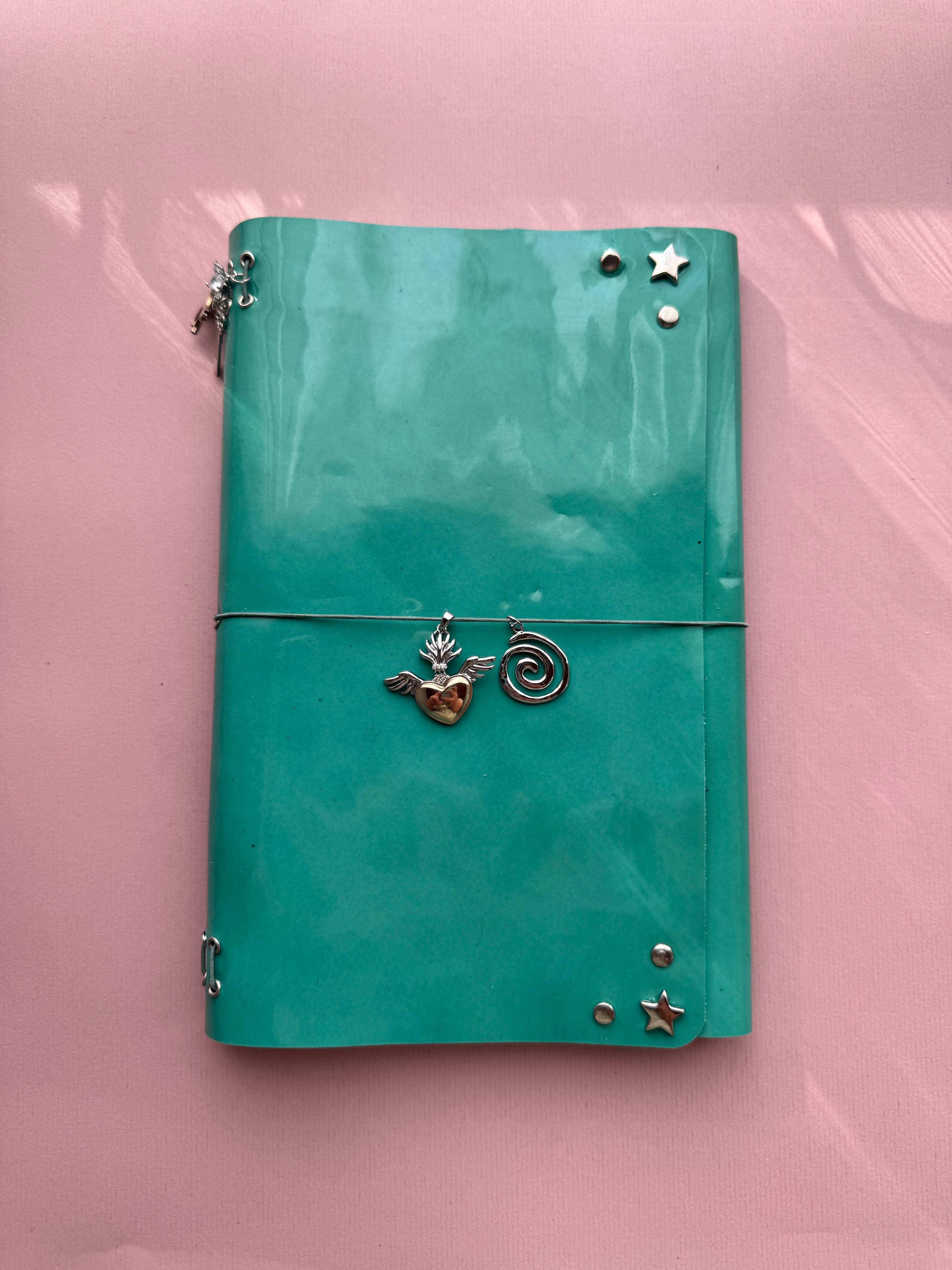 Turquoise | A5 Trifold Calf Leather Journal