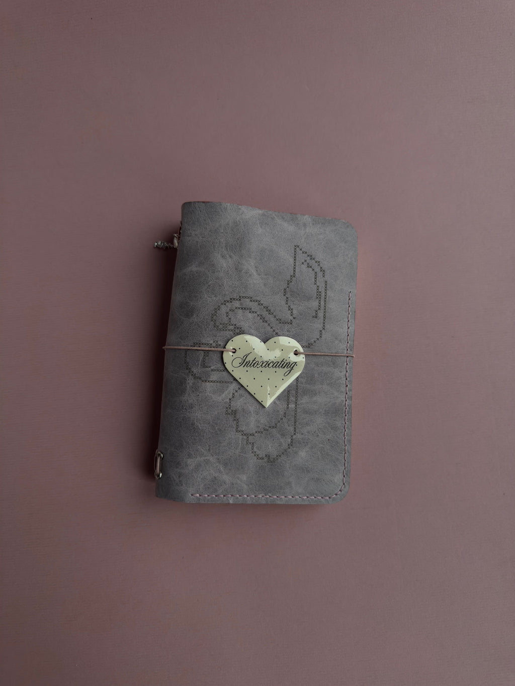 Intoxicating Lila Swan | A6 Bifold Cow Leather Journal