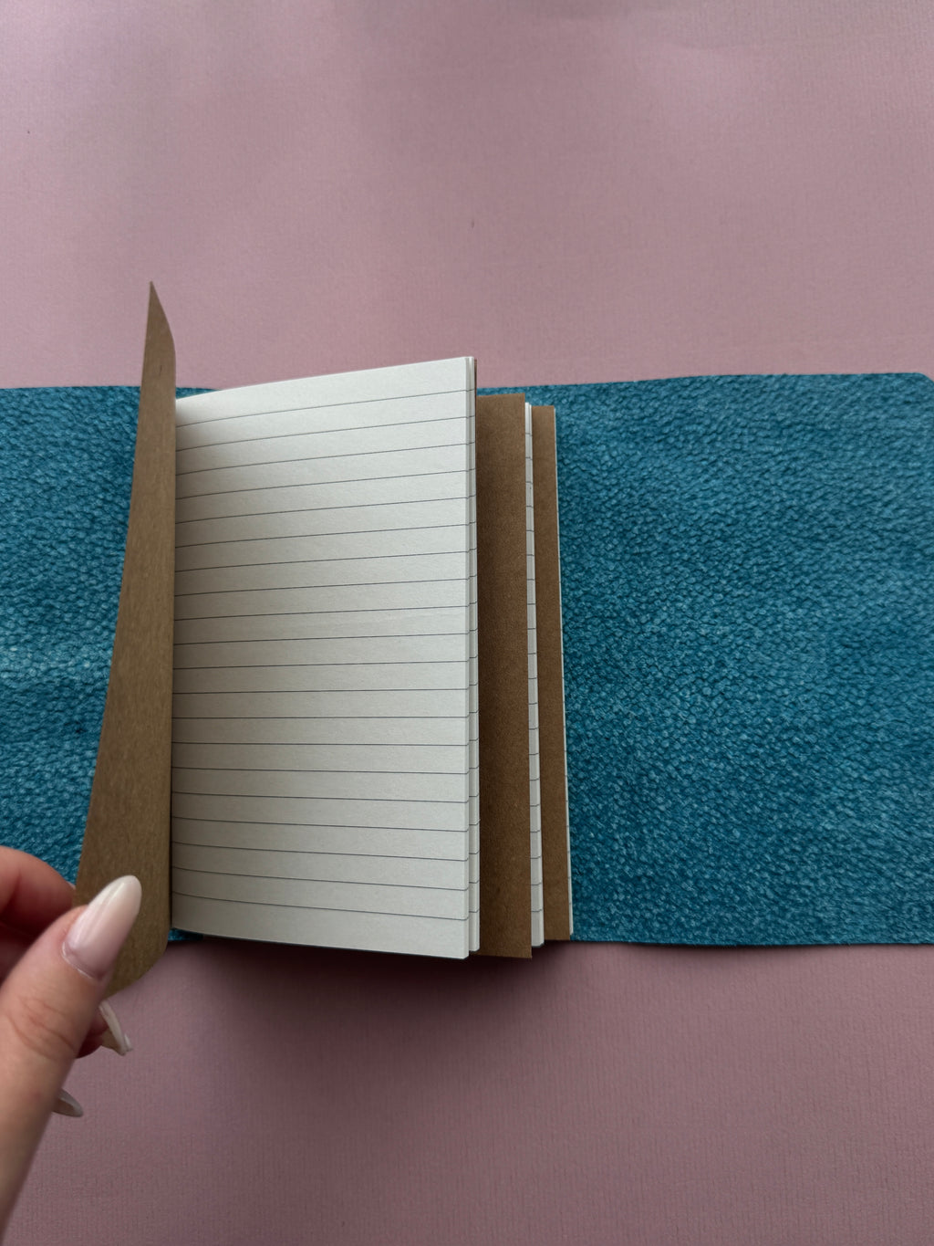 Dark Blue | A6 Bifold Stingray Leather Journal