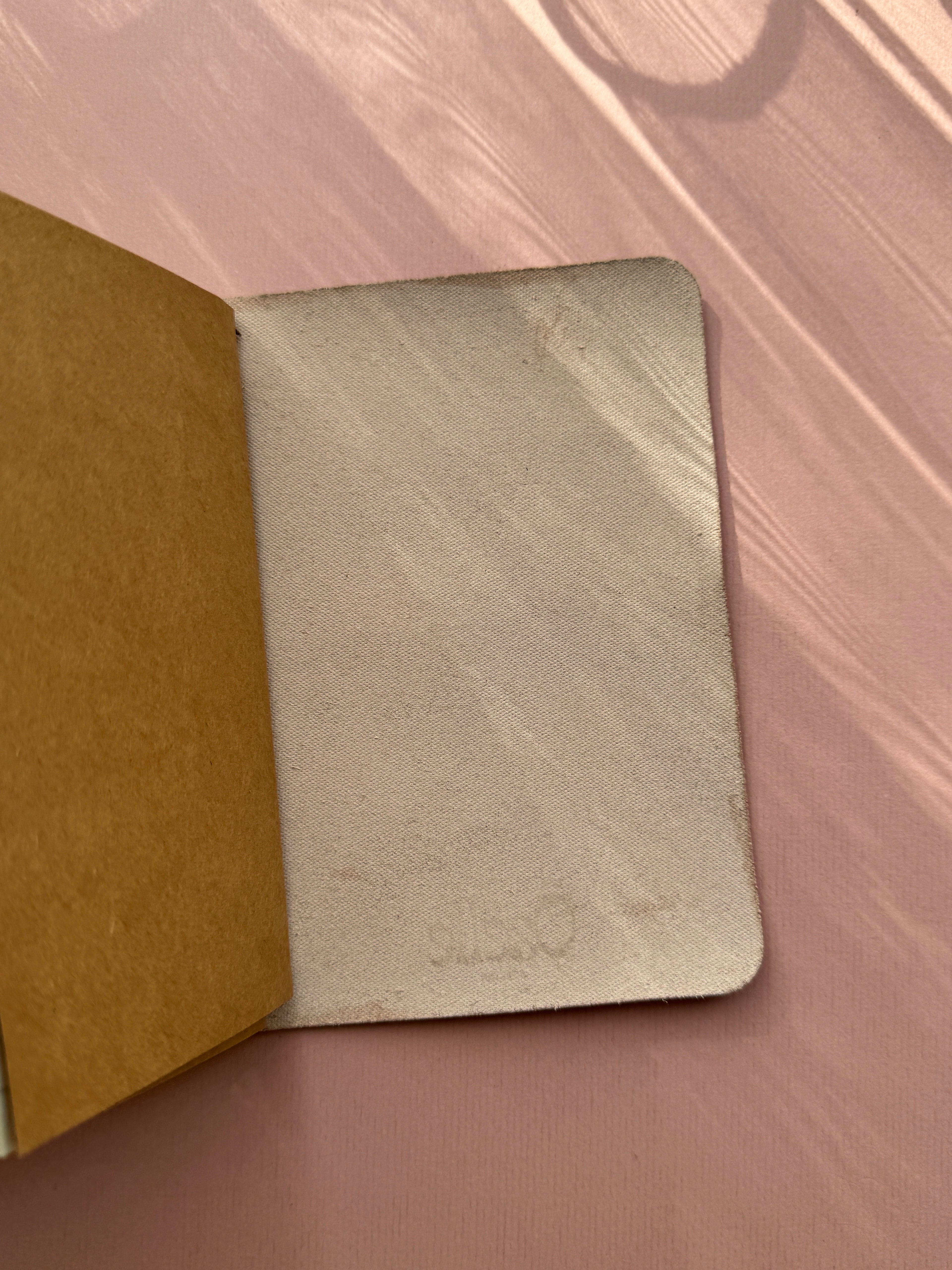 Light Pink | A6 Bifold Cow Leather Journal