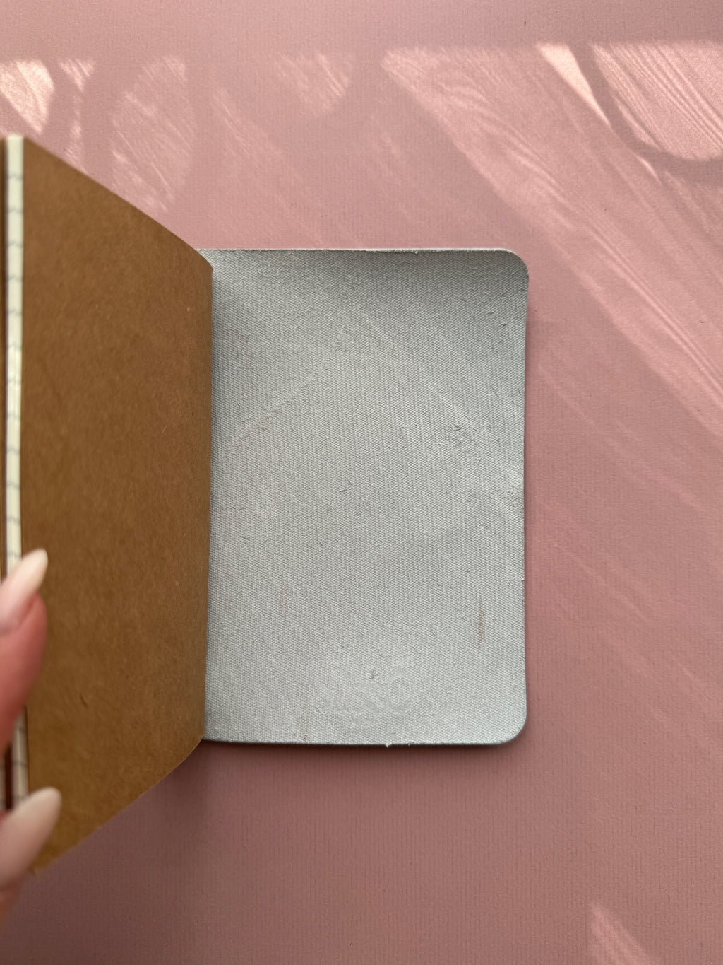 Dusty Pink Lace | A6 Bifold Cow Leather Journal