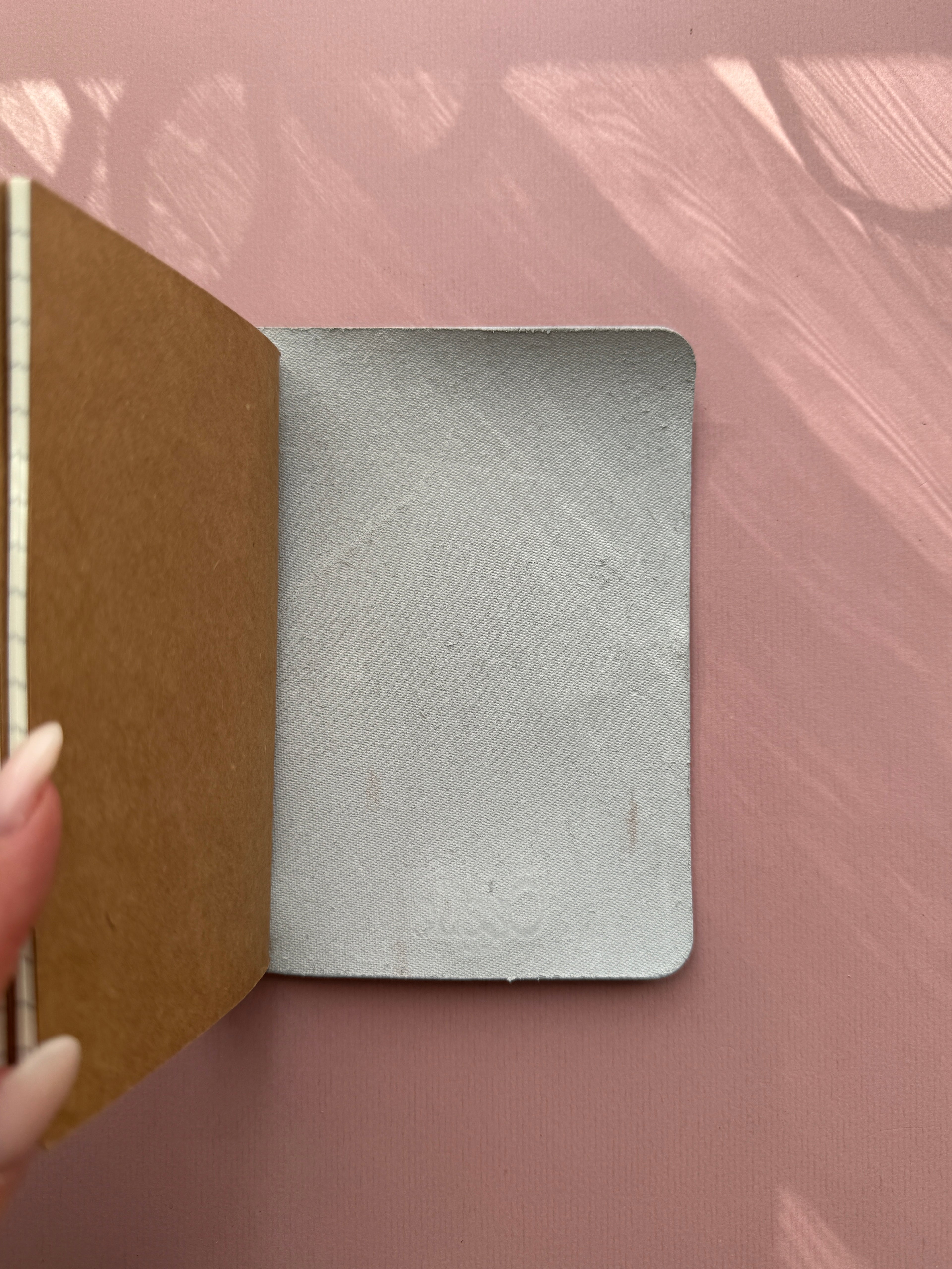 Dusty Pink Lace | A6 Bifold Cow Leather Journal