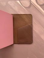 Dotted Dusty Pink | A6 Bifold Vegan Leather Journal