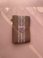 Dusty Pink Lace | A6 Bifold Cow Leather Journal