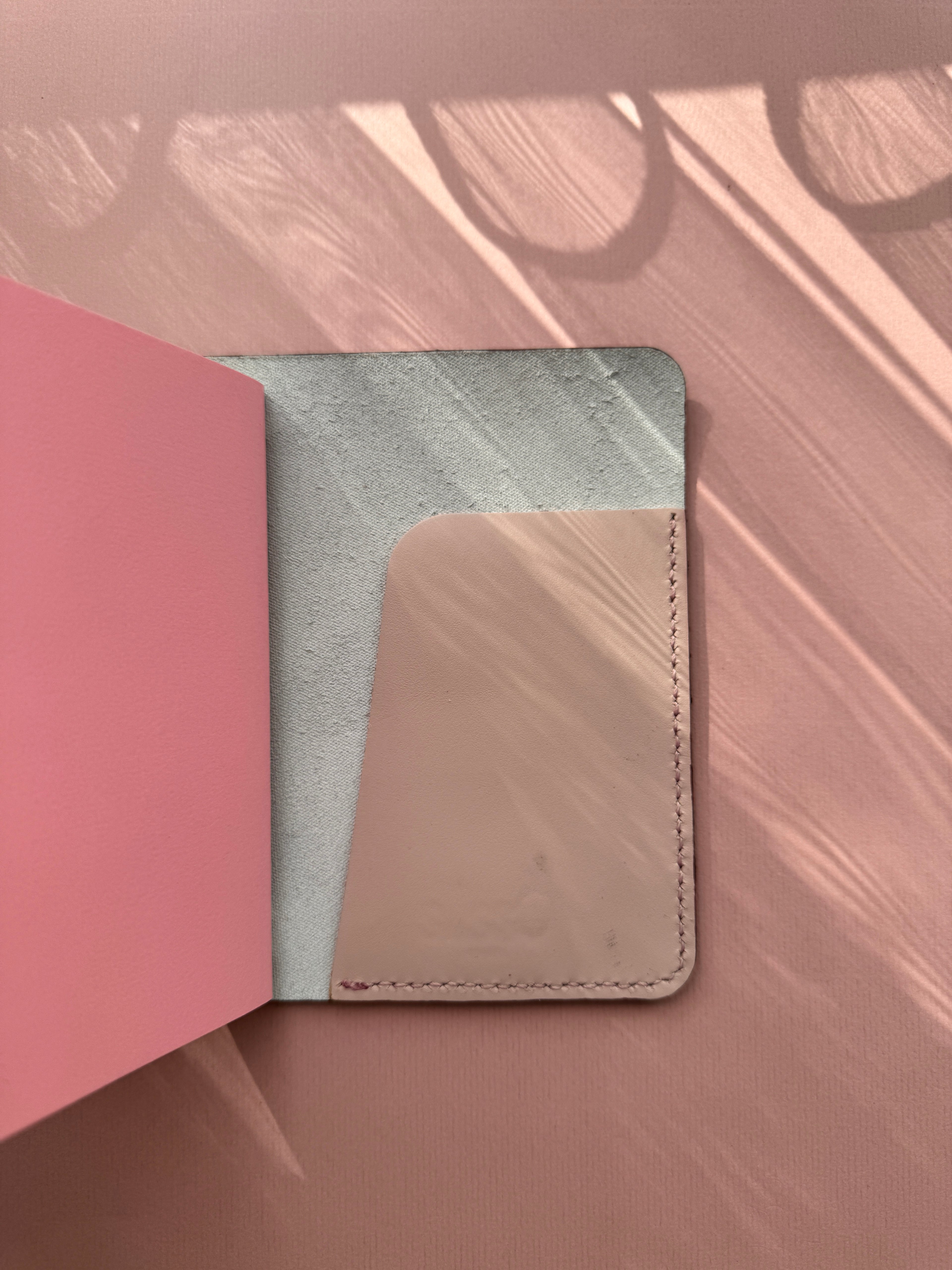 Dusty Pink Swan | A6 Bifold Cow Leather Journal