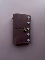Heart buttons | A6 Vegan Bifold Leather Journal