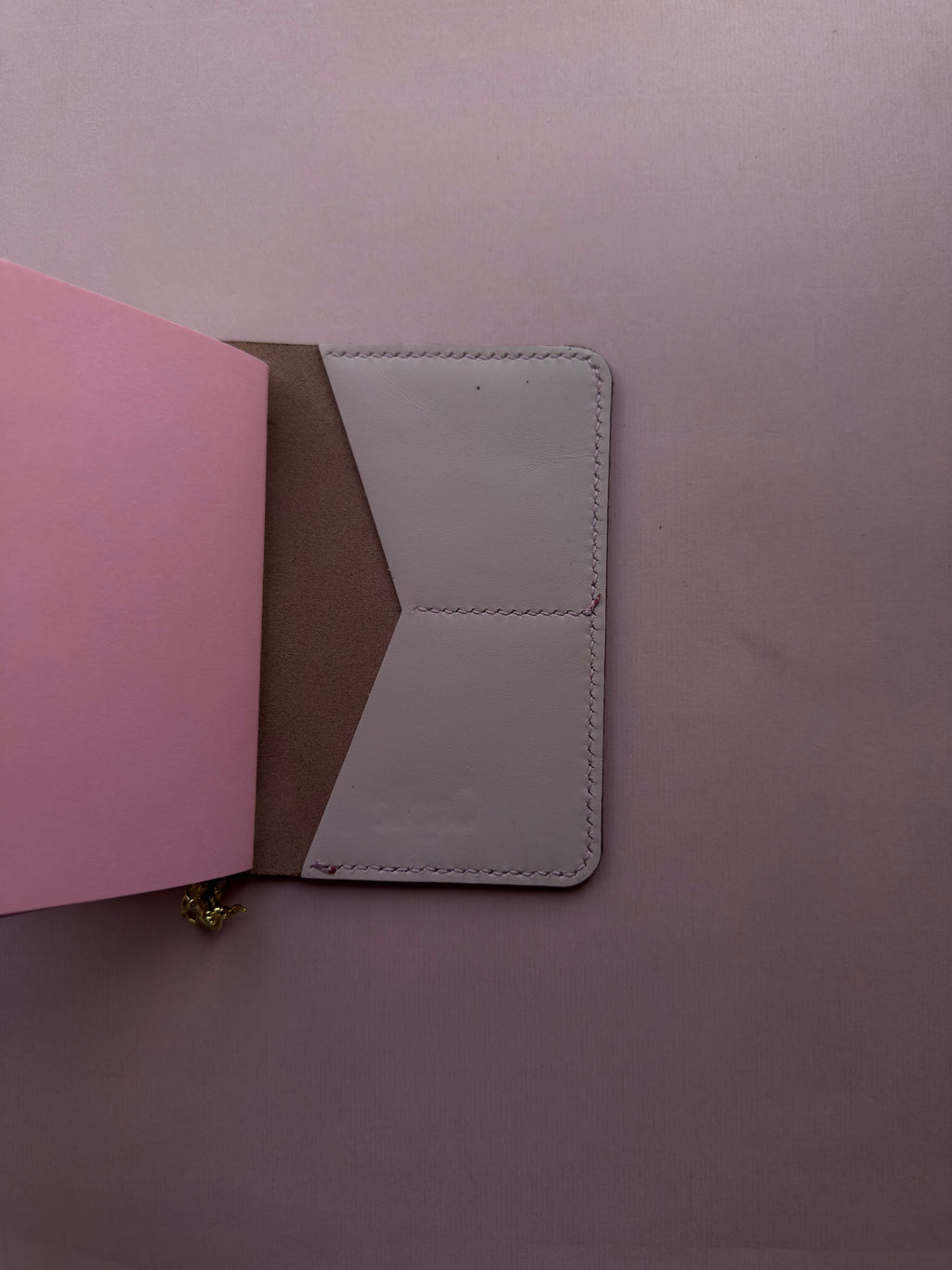 Heart buttons | A6 Vegan Bifold Leather Journal