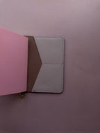 Heart buttons | A6 Vegan Bifold Leather Journal