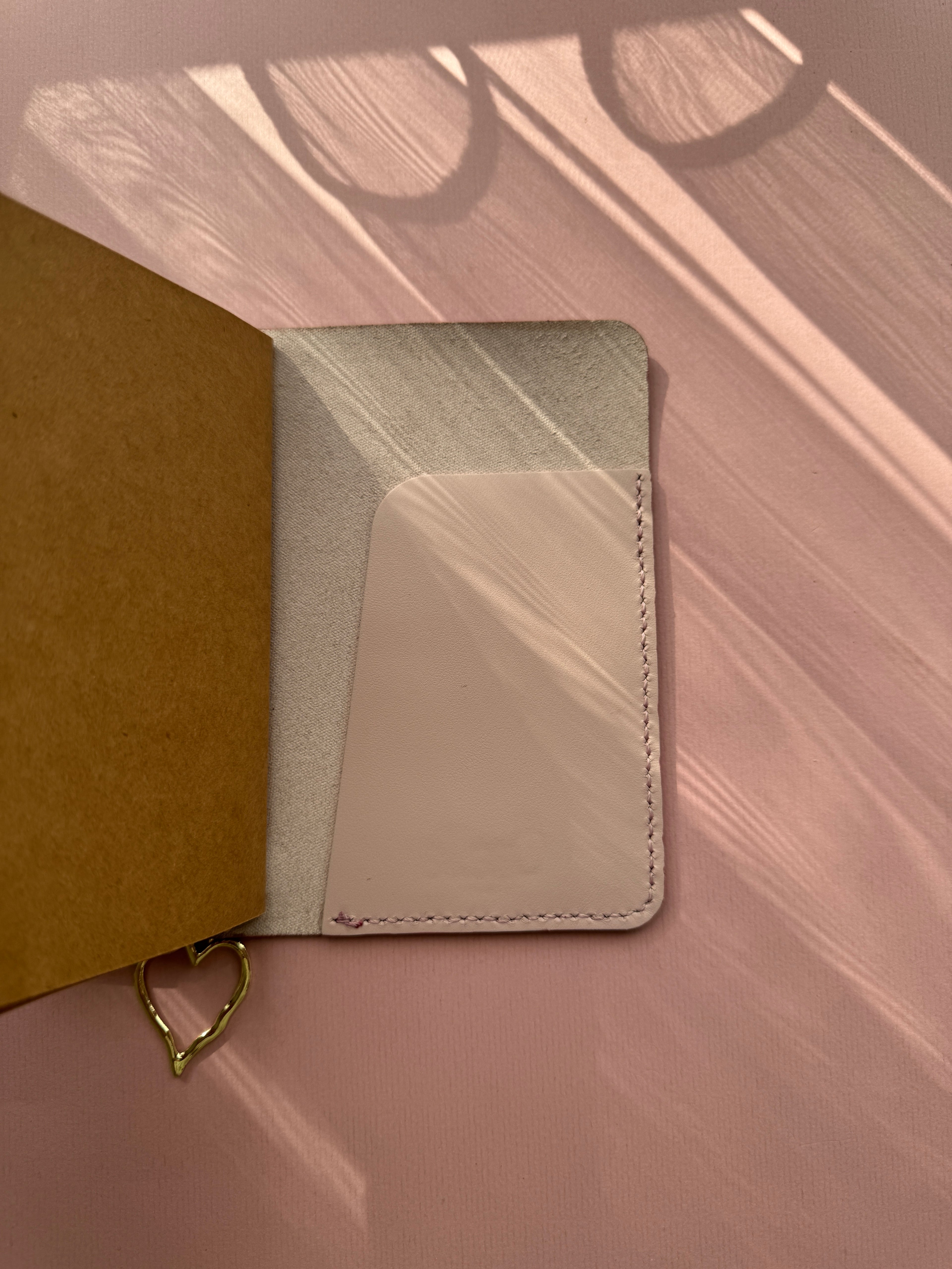 Light Pink | A6 Bifold Cow Leather Journal