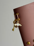 Dusty Pink Star Coated | A6 Bifold Cow Leather Journal