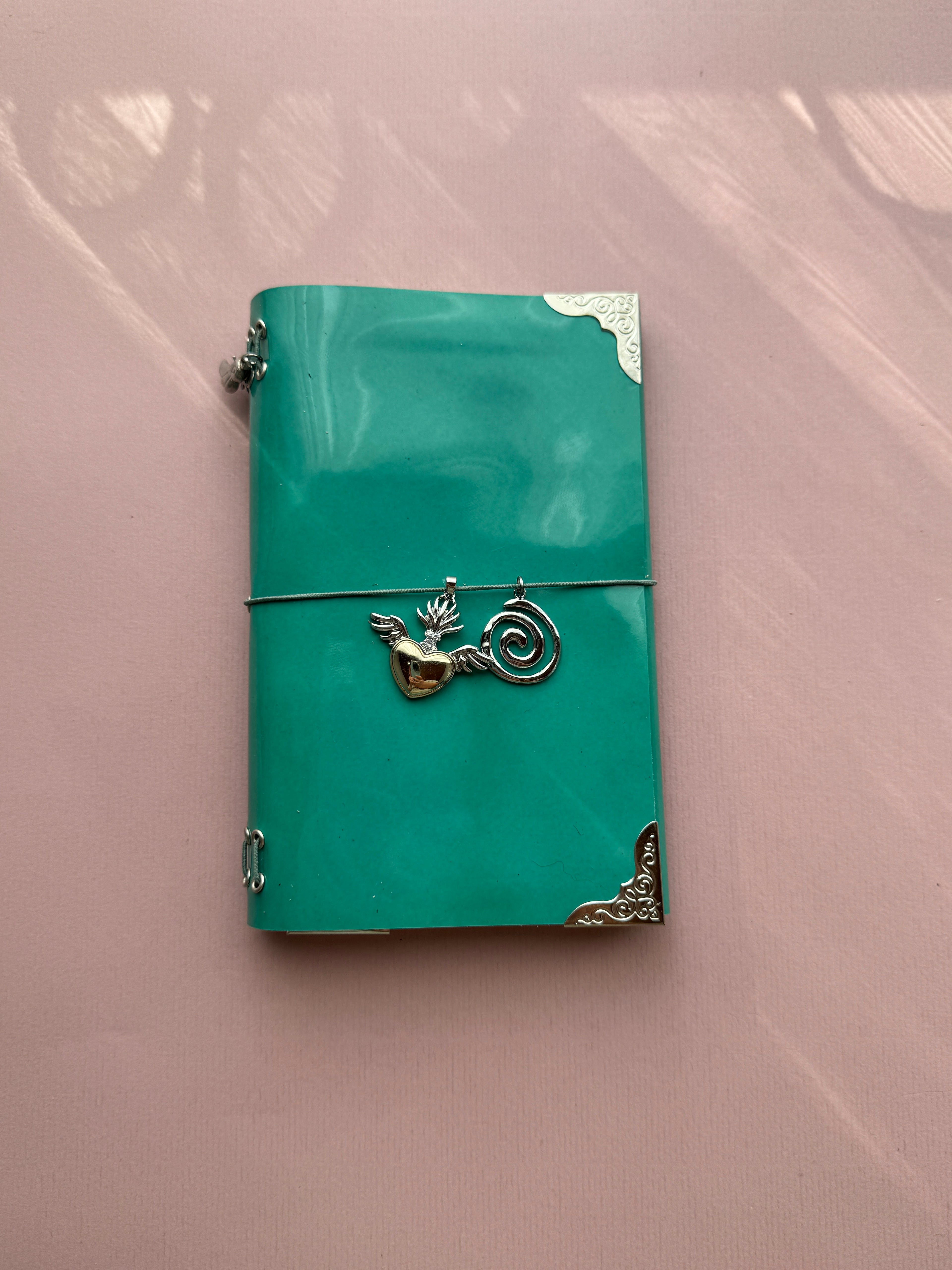 Turquoise | A6 Trifold Calf Leather Journal