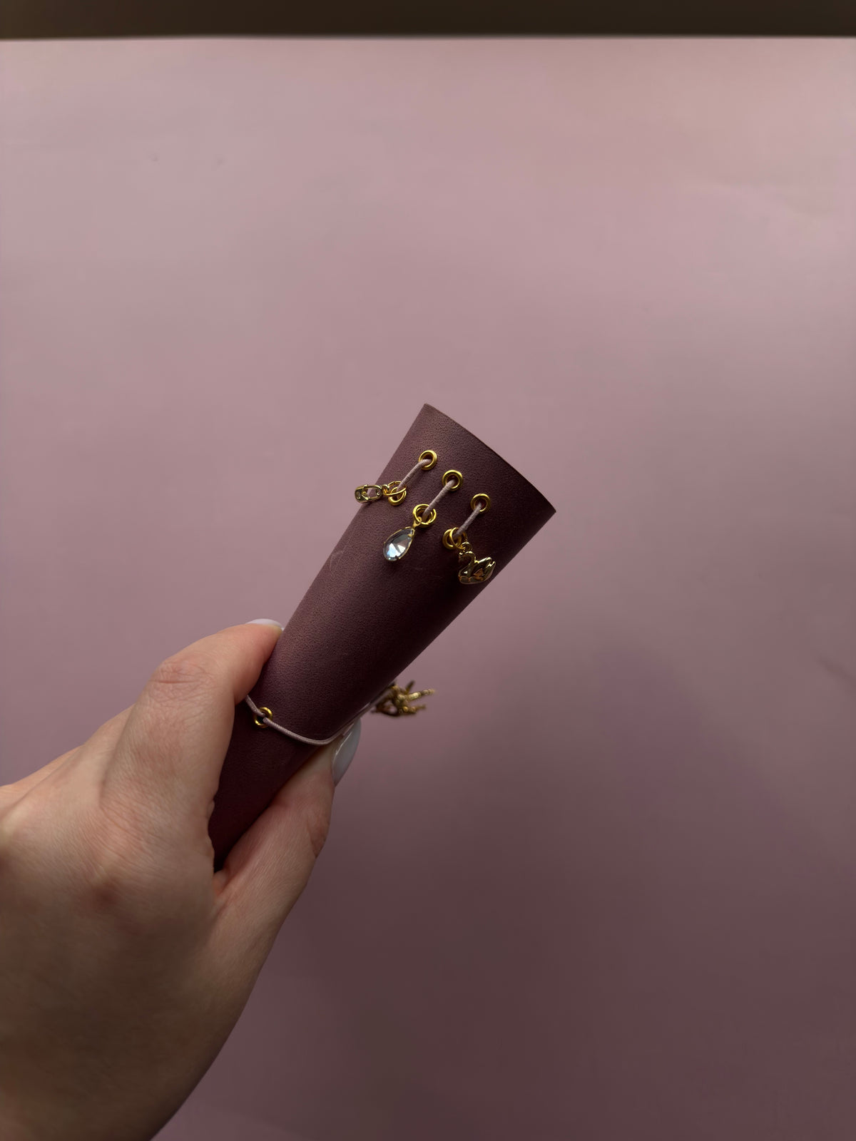 Heart buttons | A6 Vegan Bifold Leather Journal