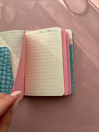 Blue Snake Print | A6 Bifold Vegan Leather Journal