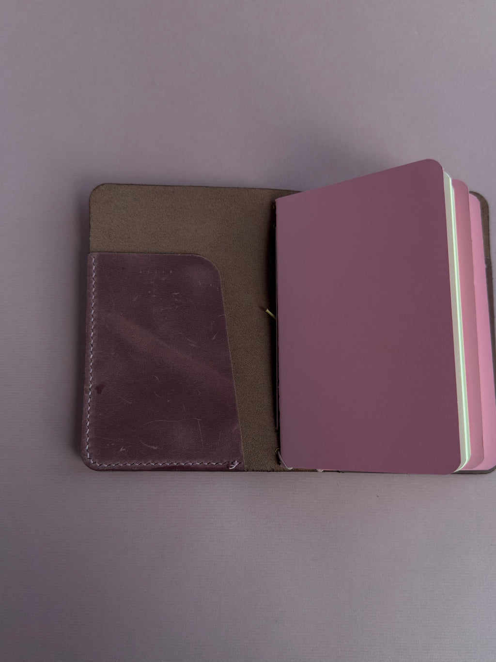 Checkered | A6 Vegan Trifold Leather Journal