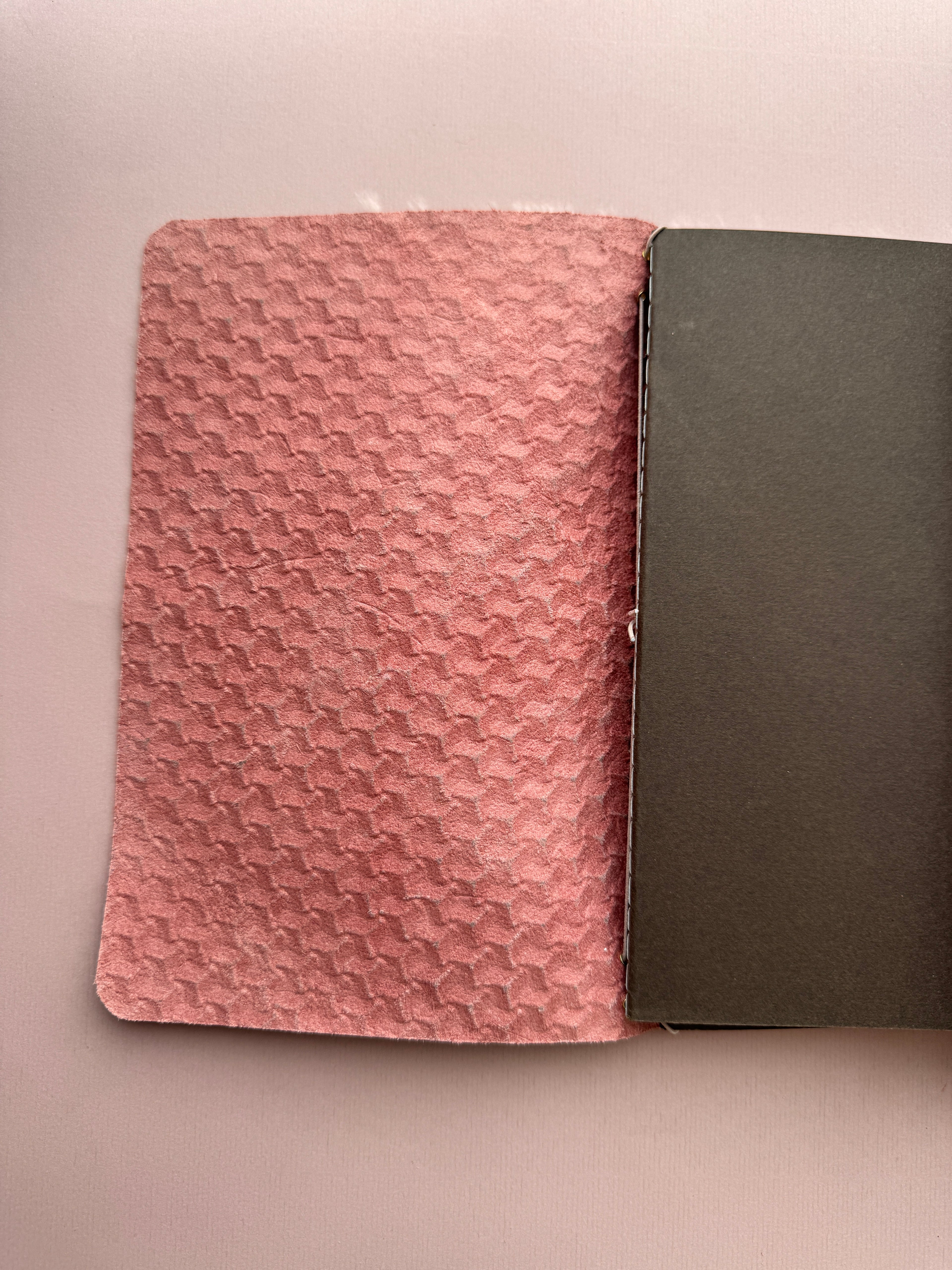 Bright Pink | A5 Trifold Cow Leather Journal