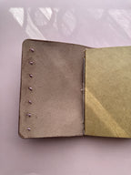 Dusty Pink Buttons | A6 Bifold Vegan Leather Journal